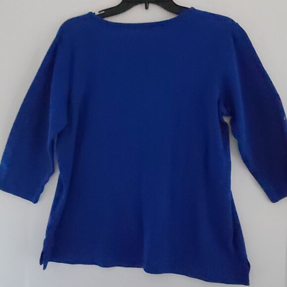 QUACKER FACTORY ALL IS BRIGHT HOLIDAY BLING 3/4 SLEEVE T- SHIRT SLED DOG DESIGN - Picture 12 of 12